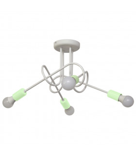 Oxford Multi Arm Semi Flush Ceiling Light White Minth 44cm
