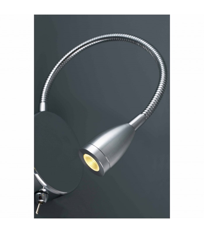 LED Indoor Wall Light Reading Lamp Chrome - 2