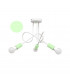 Oxford Multi Arm Semi Flush Ceiling Light White Minth 50cm