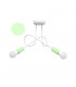 Oxford Multi Arm Semi Flush Ceiling Light White Minth 38cm