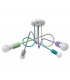 Oxford Multi Arm Semi Flush Ceiling Light Grey Turquoise Minth Violet 44cm