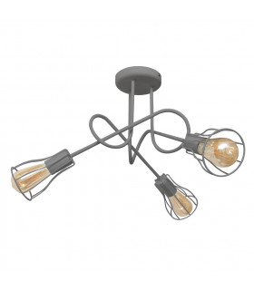 Oxford Multi Arm Semi Flush Ceiling Light Grey 56cm