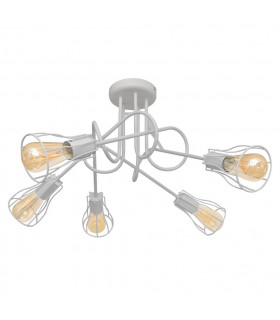 Oxford Multi Arm Semi Flush Ceiling Light White 64cm