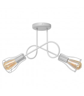 Oxford Multi Arm Semi Flush Ceiling Light White 41cm