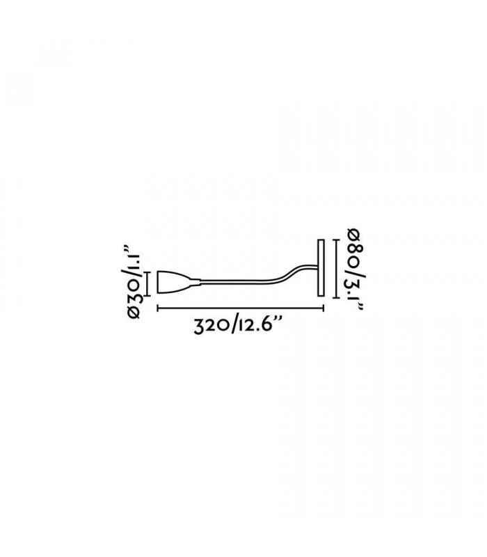 LED Indoor Wall Light Reading Lamp Chrome - 3