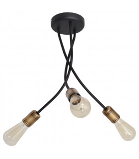 Harvard Multi Arm Semi Flush Ceiling Light Black Patina 36cm-1