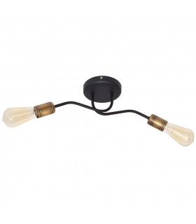 Harvard Multi Arm Semi Flush Ceiling Light Black Patina 48cm