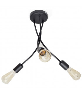 Harvard Multi Arm Semi Flush Ceiling Light Black 36cm-1