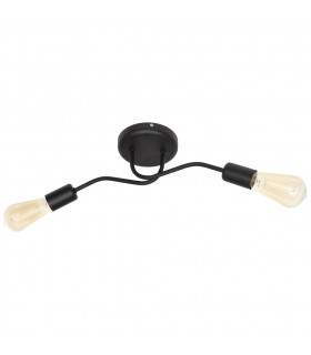 Harvard Multi Arm Semi Flush Ceiling Light Black 48cm