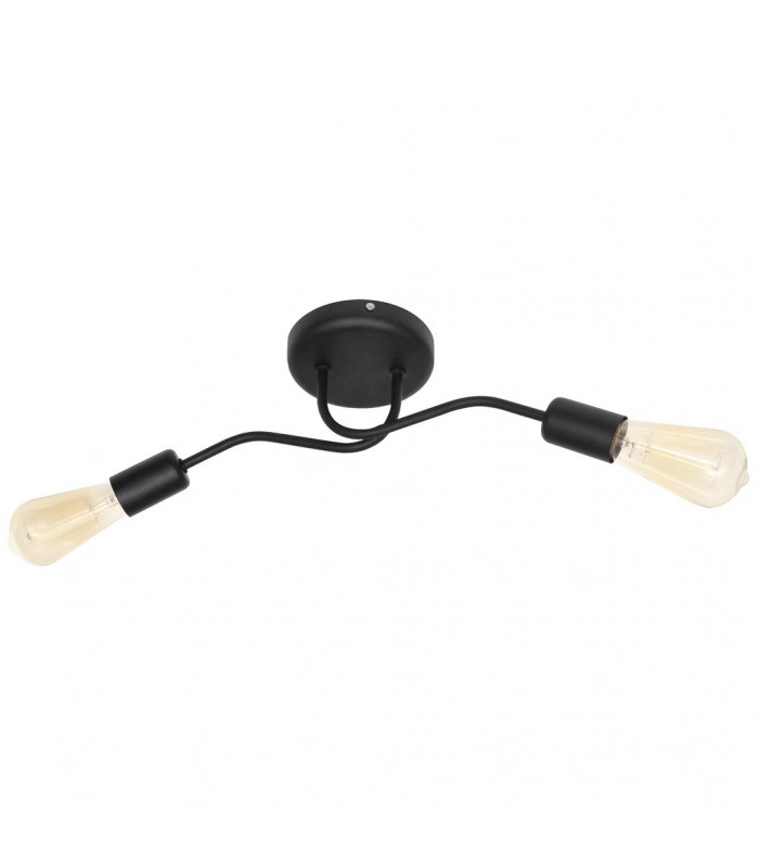 Harvard Multi Arm Semi Flush Ceiling Light Black 48cm