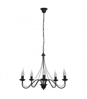 Malbo Multi Arm Pendant Ceiling Light Black 60cm-1