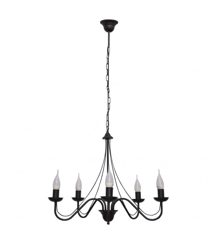 Malbo Multi Arm Pendant Ceiling Light Black 60cm-1