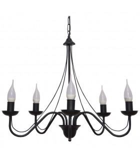 Malbo Multi Arm Pendant Ceiling Light Black 60cm-2