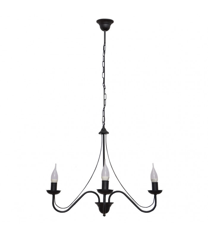 Malbo Multi Arm Pendant Ceiling Light Black 60cm-1