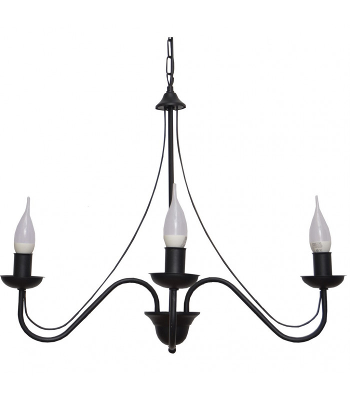 Malbo Multi Arm Pendant Ceiling Light Black 60cm-2