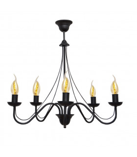 Malbo Multi Arm Pendant Ceiling Light Black 60cm-1