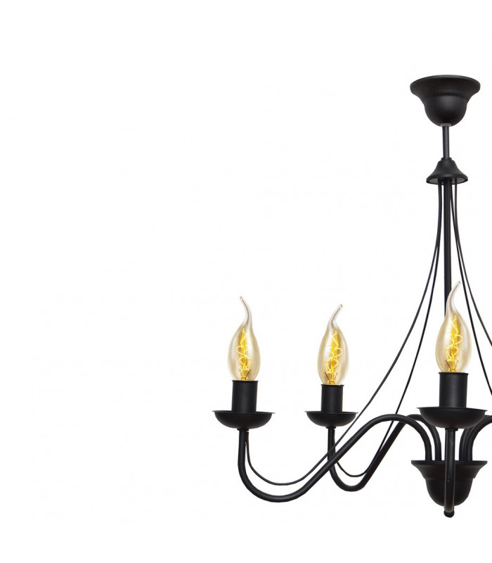 Malbo Multi Arm Pendant Ceiling Light Black 60cm-2