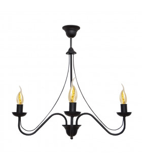 Malbo Multi Arm Pendant Ceiling Light Black 60cm