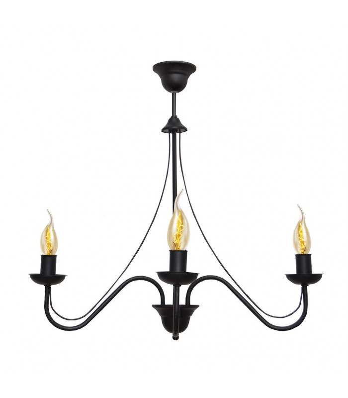 Malbo Multi Arm Pendant Ceiling Light Black 60cm