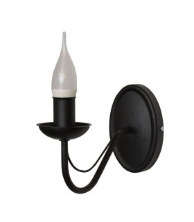 Malbo Candle Wall Lamp Black 25cm
