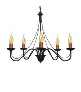 Malbo Multi Arm Pendant Ceiling Light Black Copper 60cm