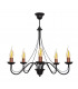 Malbo Multi Arm Pendant Ceiling Light Black Copper 60cm