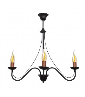 Malbo Multi Arm Pendant Ceiling Light Black Copper 60cm