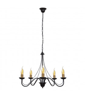 Malbo Multi Arm Pendant Ceiling Light Black Patina 60cm