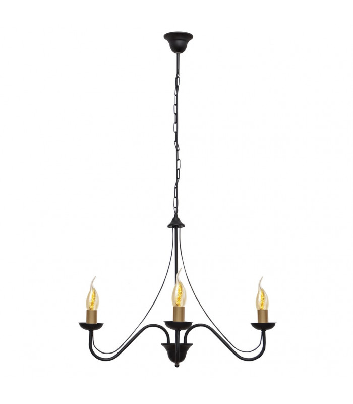 Malbo Multi Arm Pendant Ceiling Light Black Patina 60cm