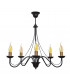 Malbo Multi Arm Pendant Ceiling Light Black Patina 60cm