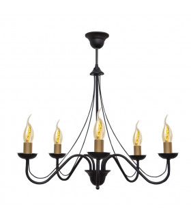 Malbo Multi Arm Pendant Ceiling Light Black Patina 60cm