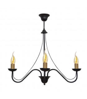 Malbo Multi Arm Pendant Ceiling Light Black Patina 60cm