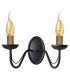 Malbo Candle Wall Lamp Black Patina 32cm