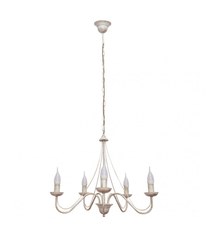 Malbo Multi Arm Pendant Ceiling Light White Gold 60cm-1