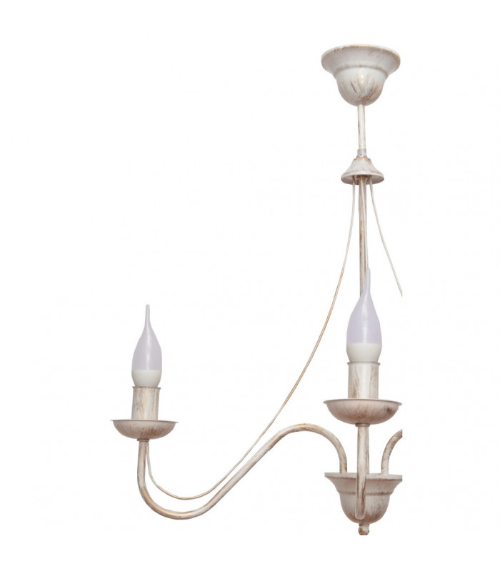 Malbo Multi Arm Pendant Ceiling Light White Gold 60cm