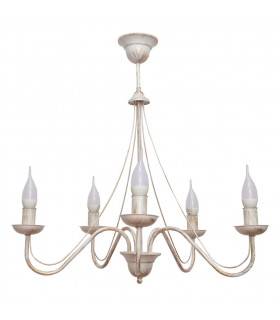 Malbo Multi Arm Pendant Ceiling Light White Gold 60cm-1