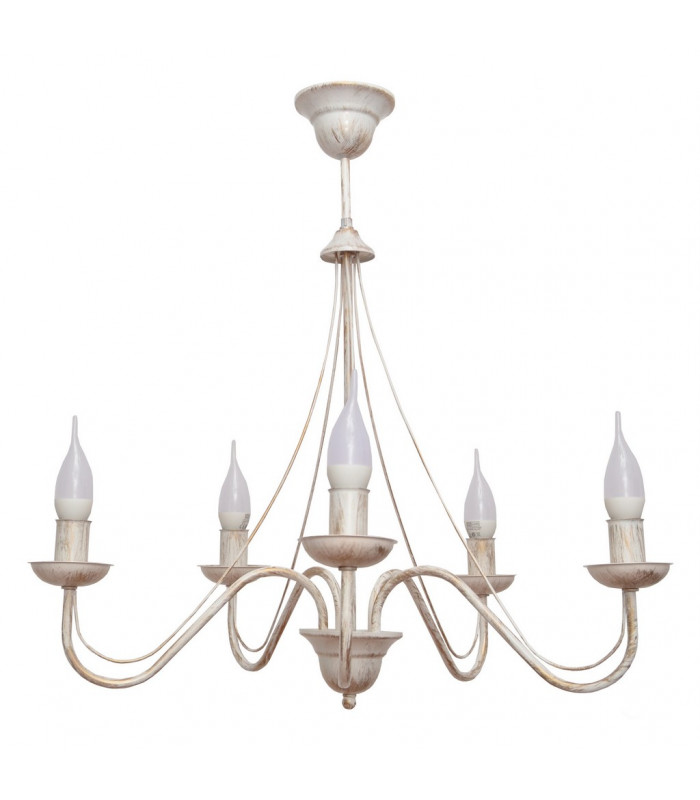 Malbo Multi Arm Pendant Ceiling Light White Gold 60cm-1