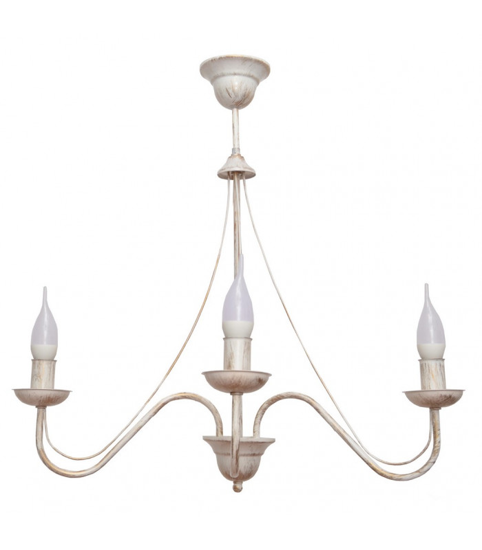 Malbo Multi Arm Pendant Ceiling Light White Gold 60cm