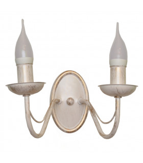 Malbo Candle Wall Lamp White Gold 32cm