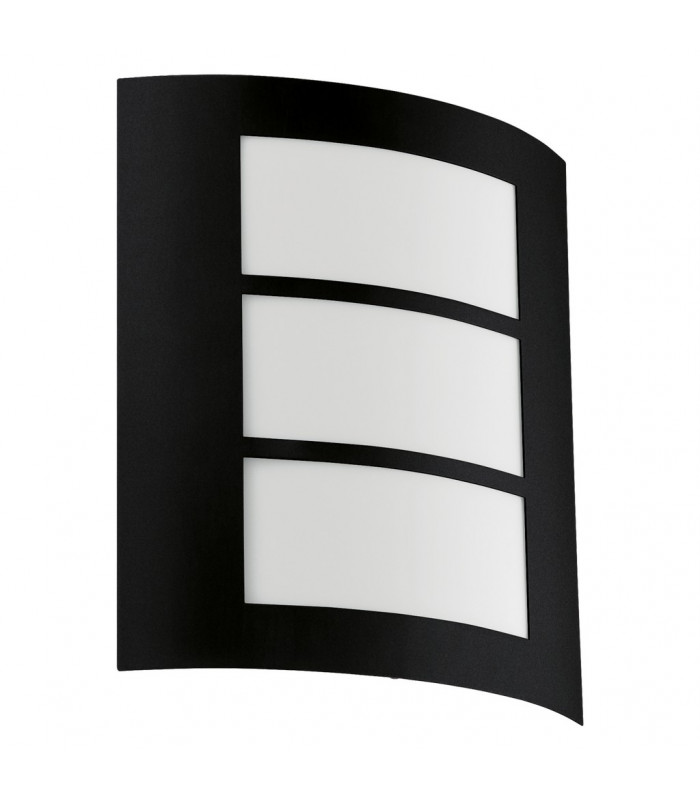 City Outdoor Flush Wall Light Black IP44