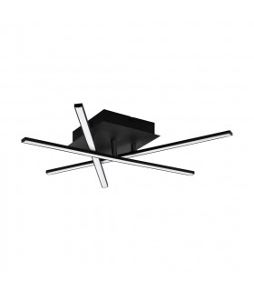 Lasana Led 3 Lamp Integrated Led Semi Flush Light Black