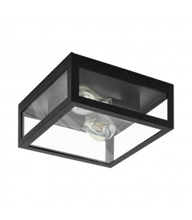 Amezola 2 Lamp Outdoor Decorative Flush Black IP44