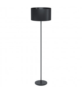 Maserlo Floor Lamp With Shade Black-1