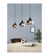 Beleser 3 Lamp Straight Bar Pendant Ceiling Light Black-2