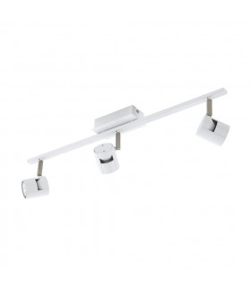 Vergiano 3 Lamp Spotlight Bar White Satin Nickel 3 Step Dimming