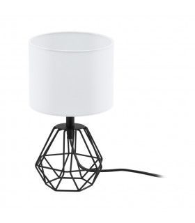 Carlton Table Lamp With Round Shade Black