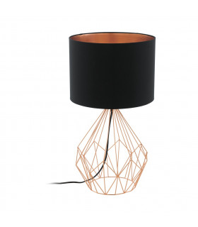 Pedregal Table Lamp With Round Shade Copper-1