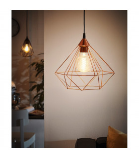 Tarbes Wire Frame Pendant Ceiling Light Black-2