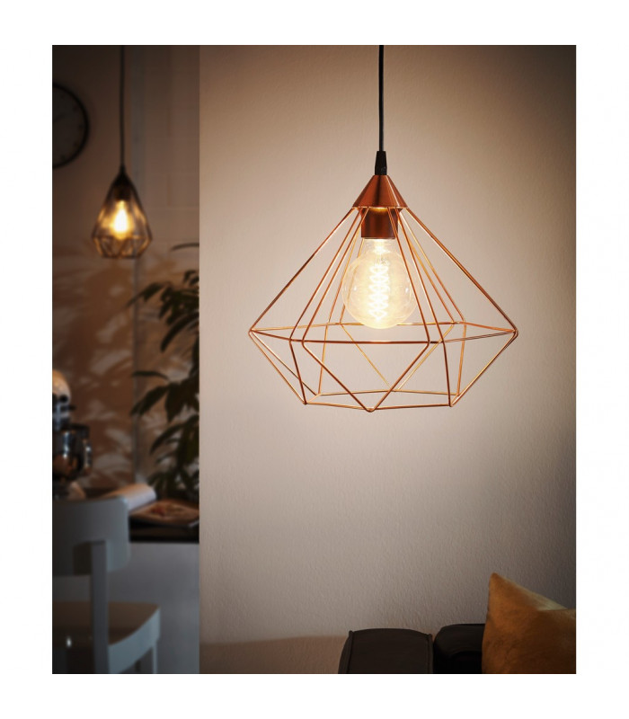 Tarbes Wire Frame Pendant Ceiling Light Black-2