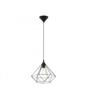 Tarbes Wire Frame Pendant Ceiling Light Black-1